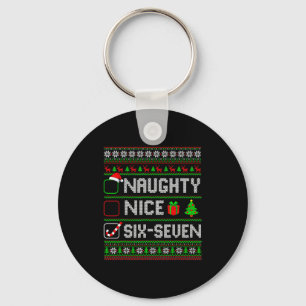 Llavero Seis Siete 67 Meme Bonito Travieso Navidad Pijamas