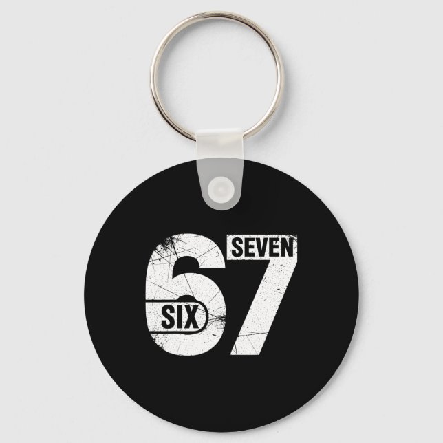 Llavero Seis Siete 67 Meme Divertido  (Anverso)