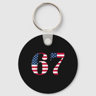 Llavero Seis Siete 67 Meme Divertido Bandera Americana Hal
