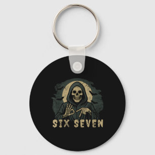 Llavero Seis Siete 67 Segador Halloween Esqueleto Mano S