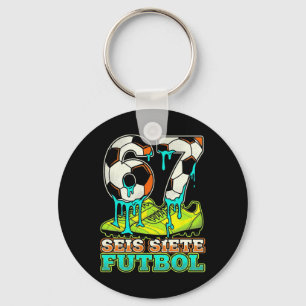 Llavero Seis Siete 67 Six Seven Español Futbol Soccer Clea