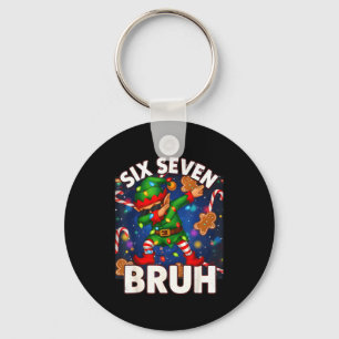 Llavero Seis Siete 6 7 Divertido Bruh Navidad Elf haciendo