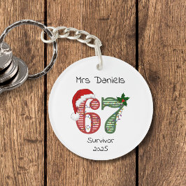 Llavero Seis Siete 6 7 Superviviente Divertida Navidad Fie