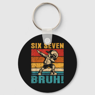 Llavero Seis Siete Bruh Chico Bailando Meme Divertido 67 G