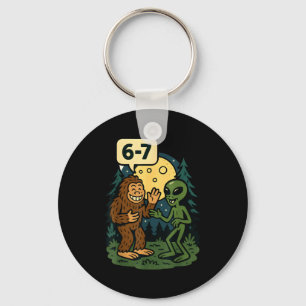 Llavero Seis Siete Divertido Bigfoot Y Alien 67 Meme Viral
