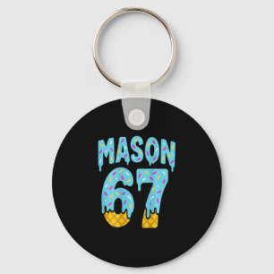 Llavero Seis Siete Helado Goteo Mason 67 Meme Halloween (