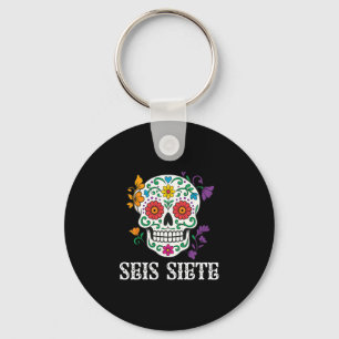 Llavero Seis Siete Mexicano Los Muertos Calaveras Azúcar S
