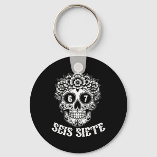 Llavero Seis Siete Mexicano Los Muertos Calaveras Cráneo 6