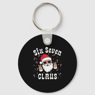 Llavero Seis Siete Santa Claus Divertido 67 Meme de Navida