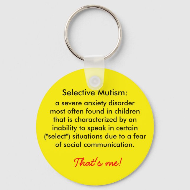 Llavero Selective Mutism Definition (Anverso)