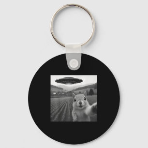 Llavero Selfie de ardilla con Alien Ufo Gracioso para homb