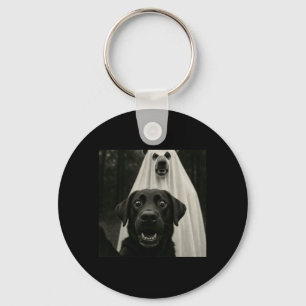 Llavero Selfie de Halloween de Labrador negro con disfraz