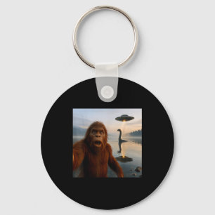 Llavero Selfie divertida de Bigfoot con el monstruo del la