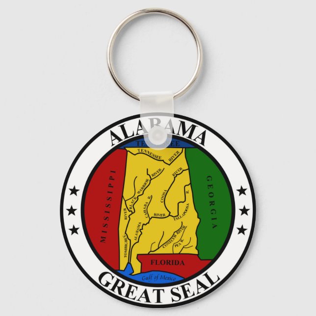 Llavero Sello de Alabama símbolo de la bandera de estados  (Anverso)