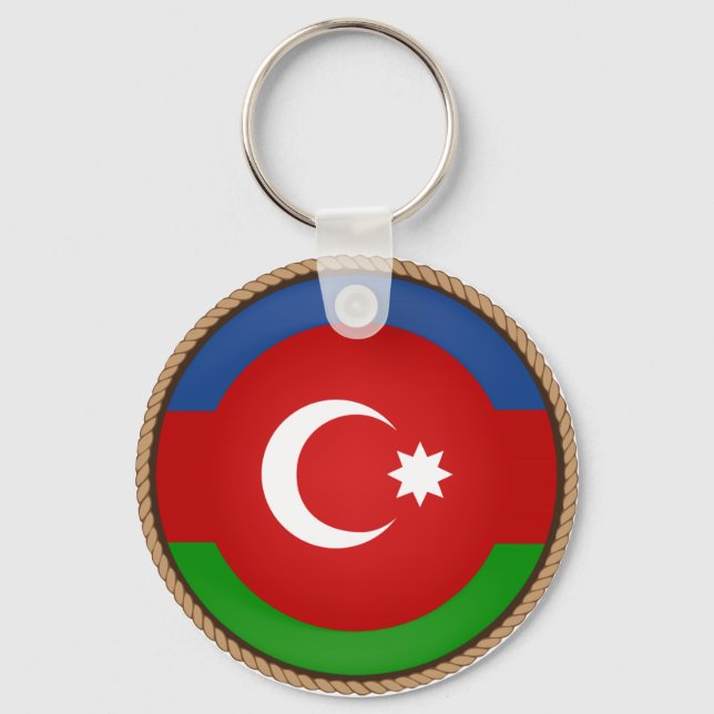 Llavero Sello de bandera de Azerbaiyán de Guay (Anverso)