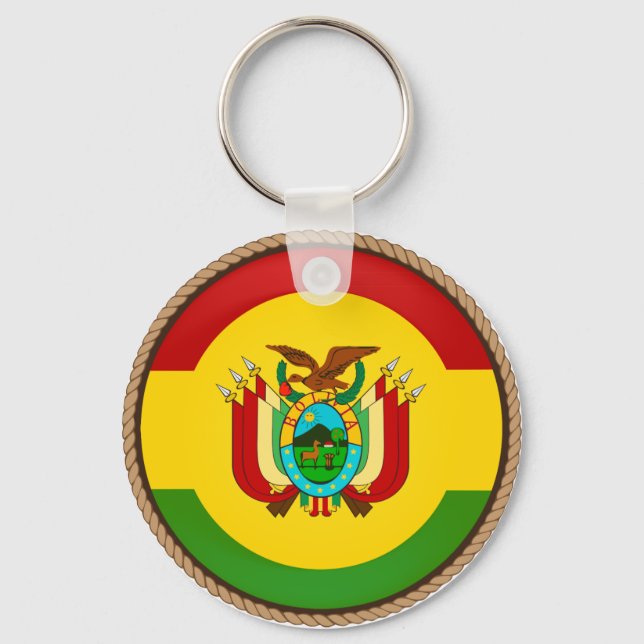 Llavero Sello de bandera de Bolivia de Guay (Anverso)