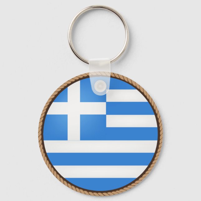Llavero Sello de bandera de Grecia de Guay (Anverso)
