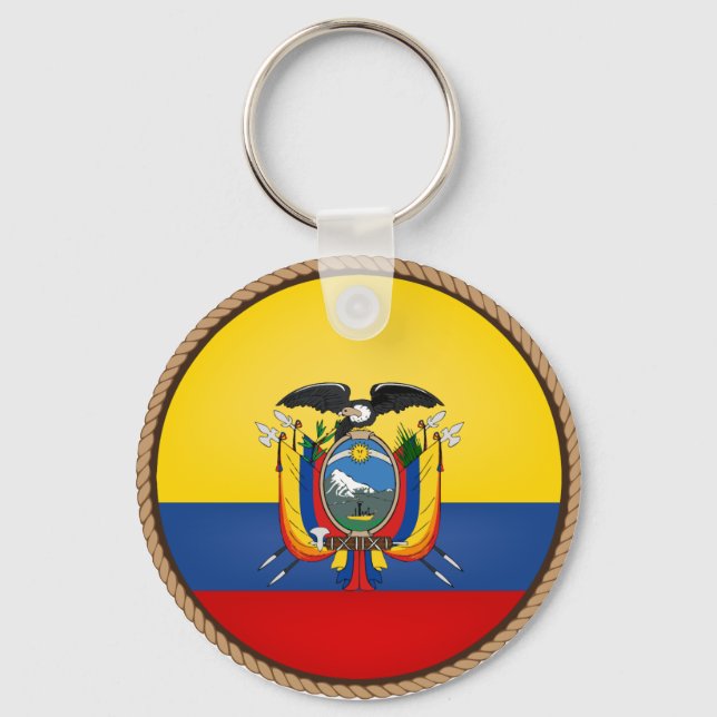 Llavero Sello de bandera de Guay Ecuador (Anverso)
