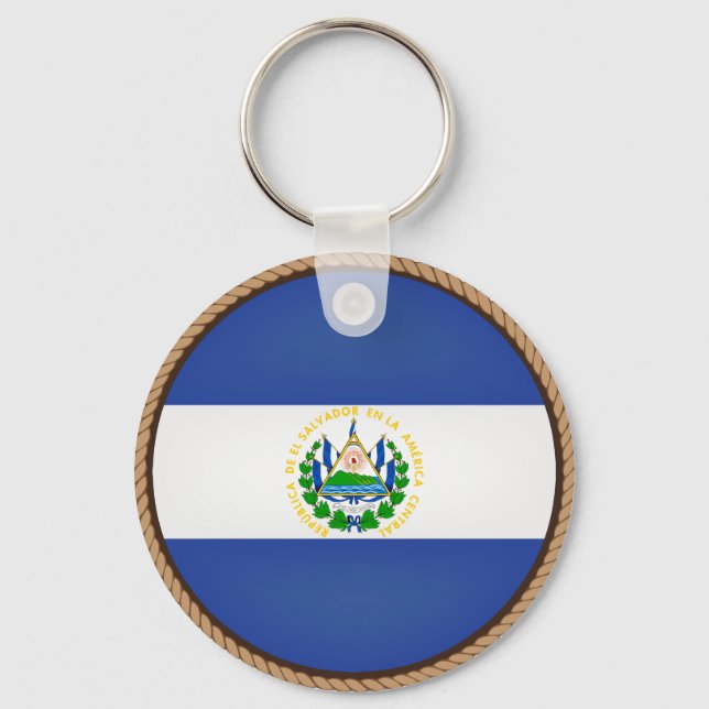 Llavero Sello de bandera de Guay El Salvador (Anverso)