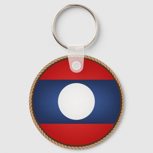 Llavero Sello de bandera de Guay Laos (Anverso)