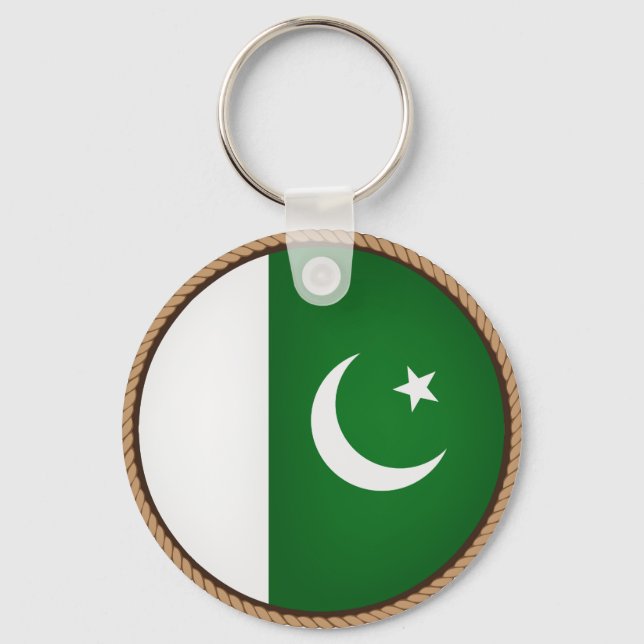 Llavero Sello de bandera de Guay Pakistán (Anverso)