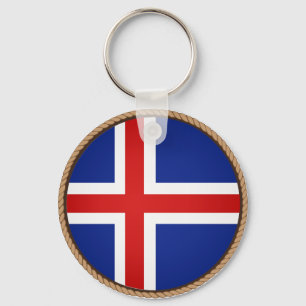 Llavero Sello de bandera de Islandia de Guay