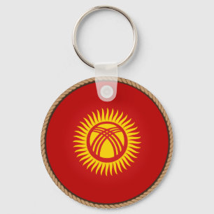 Llavero Sello de bandera de Kirguistán de Guay