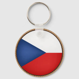 Llavero Sello de bandera de la República Checa de Guay