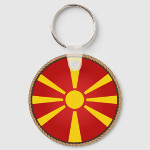Llavero Sello de bandera de Macedonia de Guay