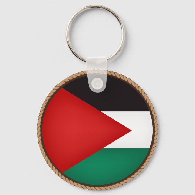 Llavero Sello de bandera de Palestina de Guay (Anverso)
