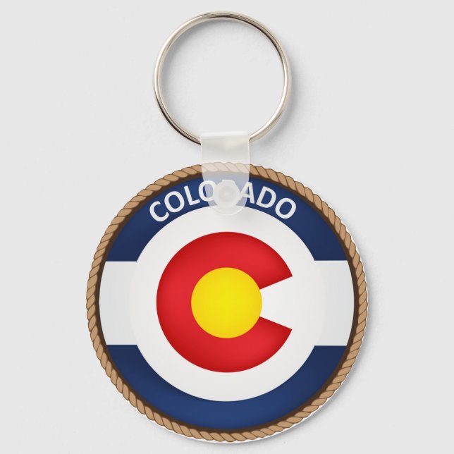 Llavero Sello de Bandera del Estado de Colorado (Anverso)