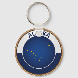 Llavero Sello de la bandera de Alaska