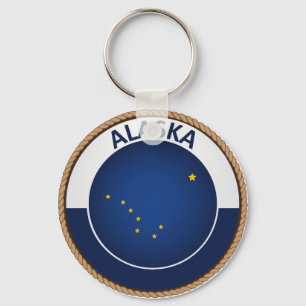 Llavero Sello de la bandera de Alaska