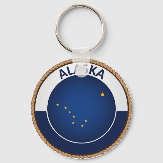 Llavero Sello de la bandera de Alaska (Anverso)