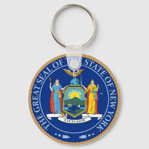 Llavero Sello de la bandera de Nueva York