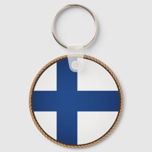 Llavero Sello de la bandera finlandesa de Guay