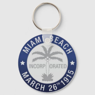 Llavero Sello de Miami Beach, Florida