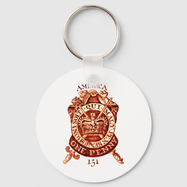 Llavero Sello fiscal estadounidense de 1765 (Anverso)