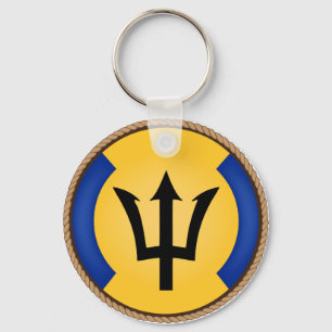 Llavero Sello fresco de la bandera de Barbados