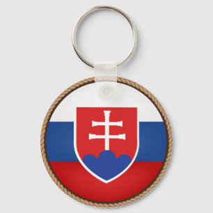 Llavero Sello fresco de la bandera de Eslovaquia