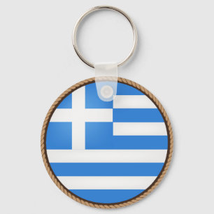Llavero Sello fresco de la bandera de Grecia