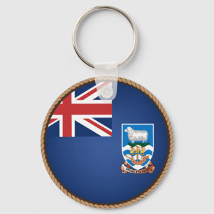 Llavero Sello fresco de la bandera de Islas Malvinas
