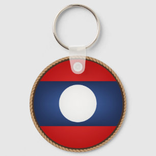 Llavero Sello fresco de la bandera de Laos