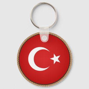 Llavero Sello fresco de la bandera de Turquía