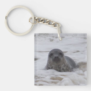 Llavero Sello - Imagen animal Clásica cuadrada acrílica