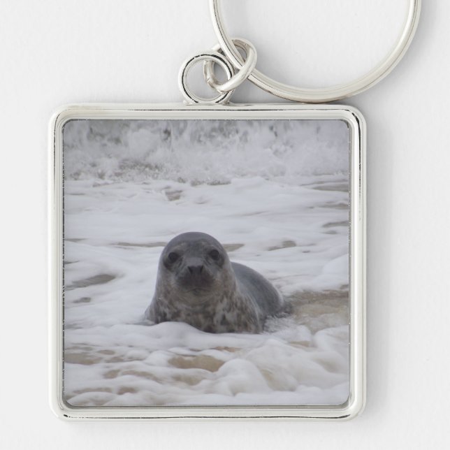 Llavero Sello - Imagen animal Premium Square Keychain (Frente)