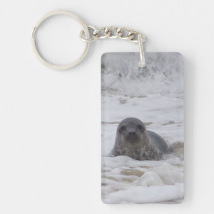 Llavero Sello - Imagen animal Rectángulo Acrílico Keychain