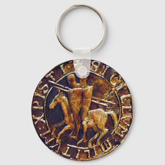 Llavero Sello medieval de los Caballeros Templarios (Anverso)