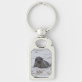 Llavero Sello - Rectángulo de imagen animal Cadena de clav