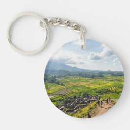Llavero Selong Hill Sembalun Lombok Valley View Keychain